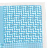 Kales Light Blue Houndstooth Pocket Square 32cm